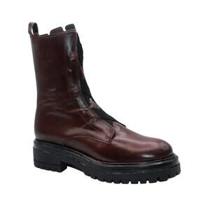 NEW ERIC MICHAEL women's quest combat boot in bordeaux